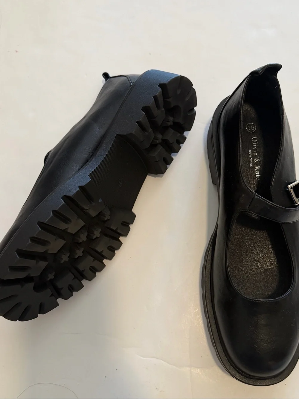 Black Mary Jane Platform Loafers - Sleek Women's Flats